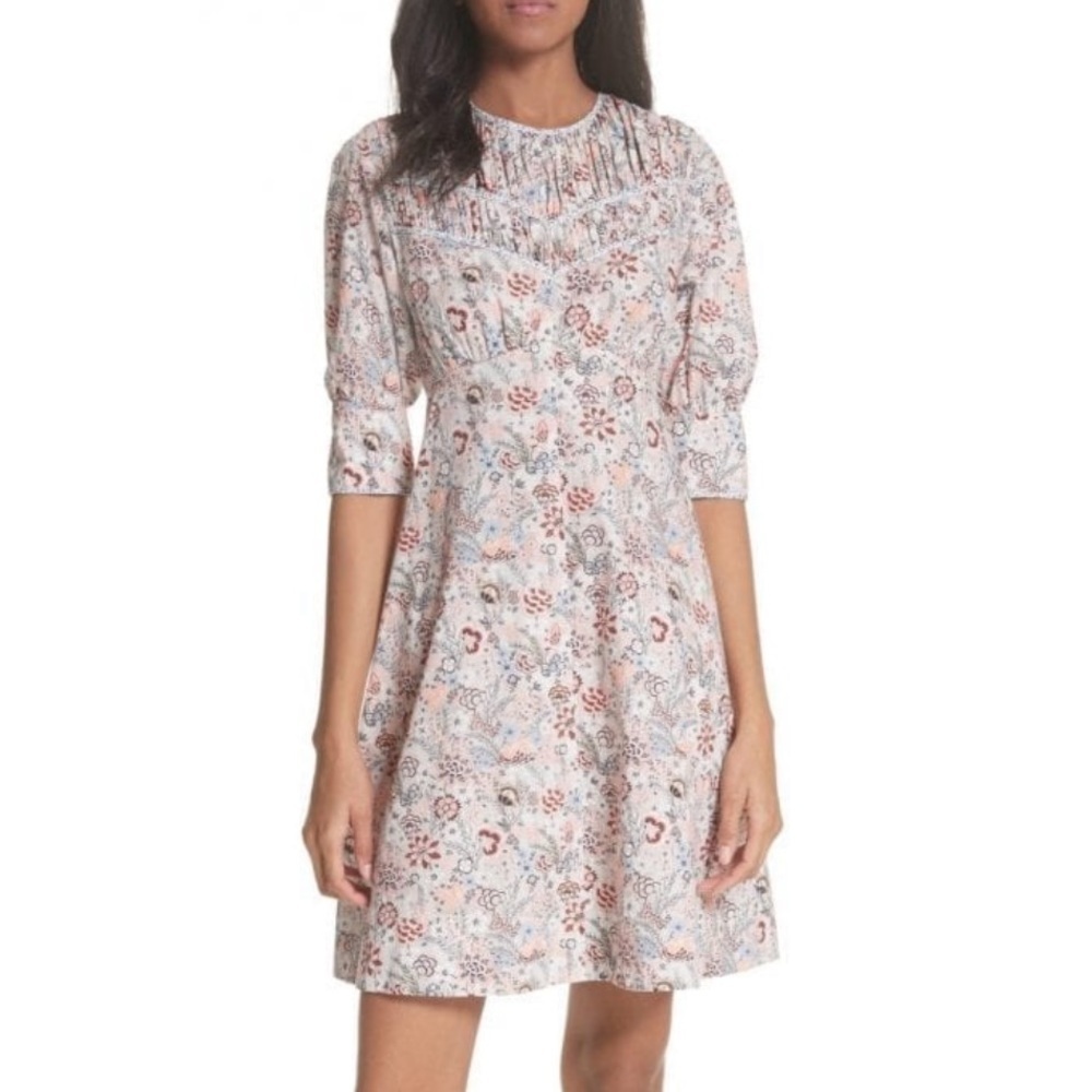 REBECCA Taylor La Vie Lotus cotton floral print dress